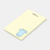 schattig blauw baby shower voor babykleding post-it® notes (Schuin)