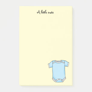 schattig blauw baby shower voor babykleding post-it® notes