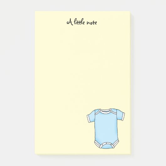 schattig blauw baby shower voor babykleding post-it® notes (Voorkant)