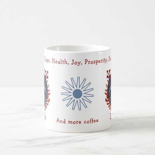 Schattig blauw bier en Planten. Uniek en grappig Koffiemok (Center)