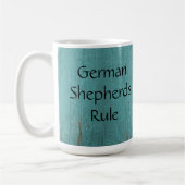 Schattig blauw-blauw-herderblad koffiemok (Links)