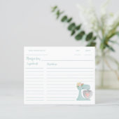 Schattig blauw bloemenkeuken stand mixer recept (Staand voorkant)