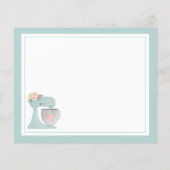 Schattig blauw bloemenkeuken stand mixer recept (Achterkant)