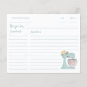 Schattig blauw bloemenkeuken stand mixer recept (Voorkant)