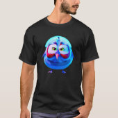 Schattig blauw chick t-shirt (Voorkant)