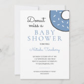 Schattig blauw donut missen een Baby shower Kaart (Voorkant)