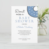 Schattig blauw donut missen een Baby shower Kaart (Staand voorkant)