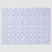 Schattig Blauw en Wit Bloemmotief Tissuepapier (Voorkant)