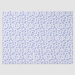 Schattig Blauw en Wit Bloemmotief Tissuepapier