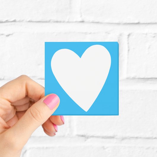 Schattig Blauw en Wit Hart Post-it® Notes