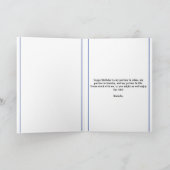 Schattig Blauw en Wit Trex Man 60e Verjaardag Kaart (Binnen)