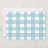 Schattig blauw gingham vichy check patroon briefpa notitiekaartje (Achterkant)