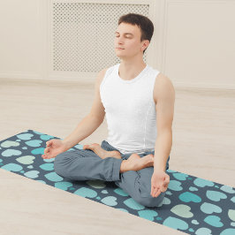 schattig blauw hart yogamat