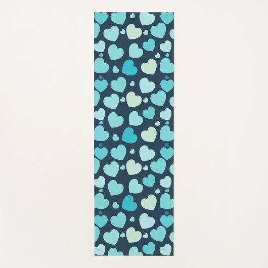schattig blauw hart yogamat (Voorkant)