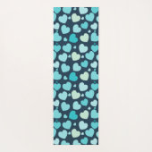 schattig blauw hart yogamat (Achterkant)