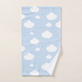 Schattig blauw hemelpatroon bad handdoek (Handdoek)