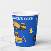 Schattig Blauw Kinderconstructie Verjaardag Papieren Bekers (Links)