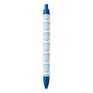 schattig blauw kinderkledij zwarte inkt pen