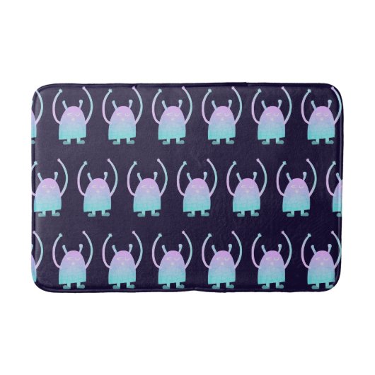 Schattig Blauw Monster Badmat (Voorkant)