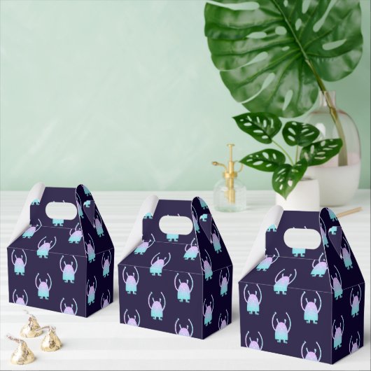 Schattig Blauw Monster Bedankdoosjes (Meervoudige)