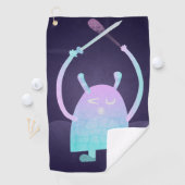 Schattig Blauw Monster Golfhanddoek (Insitu)
