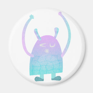 Schattig Blauw Monster Magneet