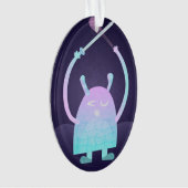Schattig Blauw Monster Ornament (voorkant)