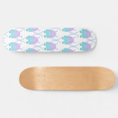 Schattig Blauw Monster Persoonlijk Skateboard (Horizontaal)