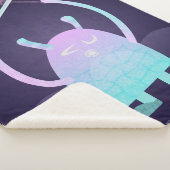 Schattig Blauw Monster Sherpa Deken (3/4)