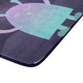 Schattig Blauw Monster Snijplank (Hoek)