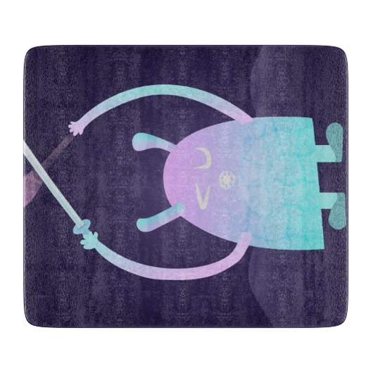 Schattig Blauw Monster Snijplank (Voorkant)