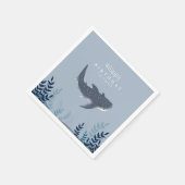 Schattig blauw onder het Zee Manta Ray Birthday Servet (Hoek)