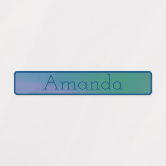 Schattig blauw paarse verloop gekleurde codenaam labels (Design 1)