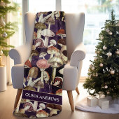 Schattig blauw paddestoel schimmels tuin patroon fleece deken