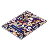 Schattig blauw paddestoel schimmels tuin patroon notitieboek (Linkerzijde)