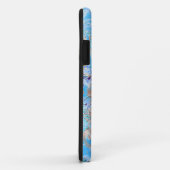 Schattig blauw pastelkleurig bloemmotief Case-Mate iPhone case (Achterkant/rechts)