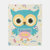 Schattig blauw pastelpatroon kinder fleece deken (Voorkant)