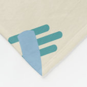 Schattig blauw pastelpatroon kinder fleece deken (Hoek)