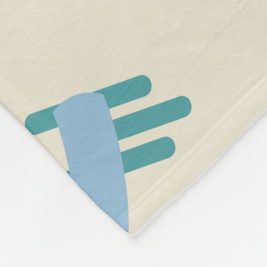 Schattig blauw pastelpatroon kinder fleece deken (Hoek)