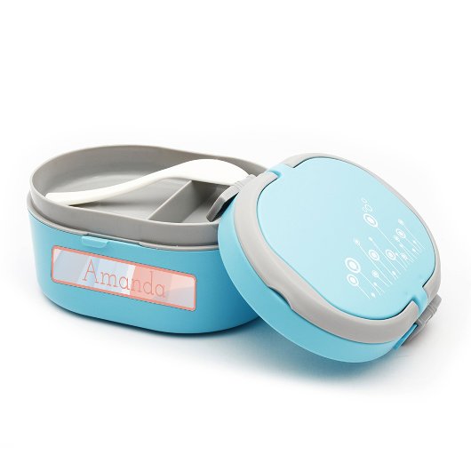 Schattig blauw sinaasappel pastel gradiënt gekleur labels