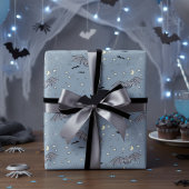 Schattig blauw spooky Schattige vleermuizen hallow Cadeaupapier