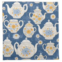 Schattig blauw theepot ontwerp