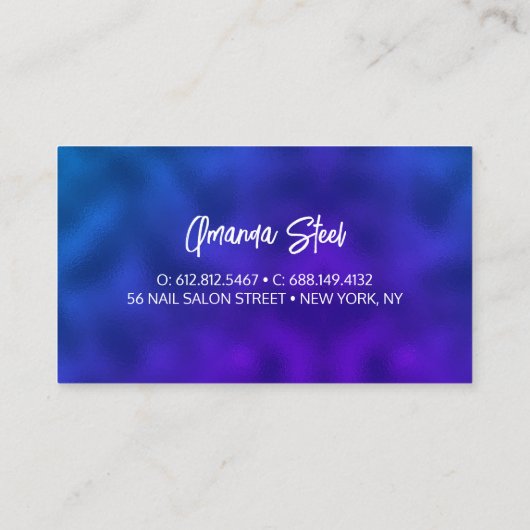 Schattig blauw Turquoise Eenhoorn Glitter Drips mo Visitekaartje (Achterkant)