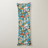 Schattig blauw turquoise paddenstoel schimmel patr lichaamskussen (Achterkant (Verticaal))