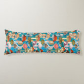 Schattig blauw turquoise paddenstoel schimmel patr lichaamskussen (Voorkant)