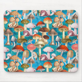 Schattig blauw turquoise paddenstoel schimmel patr muismat