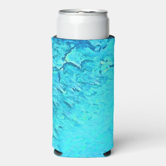 Schattig Blauw Waterverf Tropisch Oceaan Zomer The Seltzer Blikjeskoeler (Seltzer Voorkant)