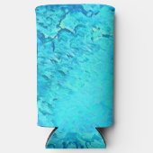 Schattig Blauw Waterverf Tropisch Oceaan Zomer The Seltzer Blikjeskoeler (Voorkant)