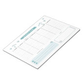 Schattig blauw-weekmodel voor flatpanel notitieblok (Schuin)