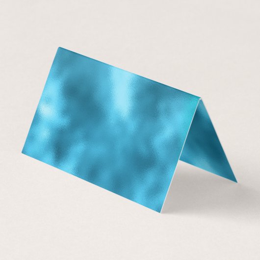 Schattig blauw zilver faux glitter visitekaartje (Achterkant)